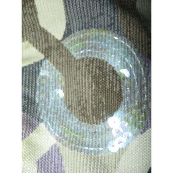 Coach 2010 Kristin Op Art Sequined Canvas & leather Crossbody Satchel Hobo - Picture 10 of 13